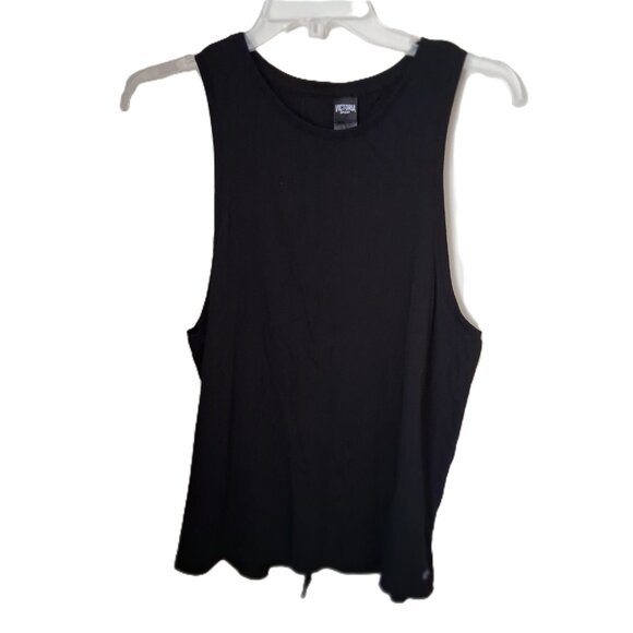 Victoria Sport Lace Back Tank Black sz L /B19 - Picture 6 of 7
